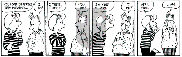 The Buckets on Tuesday April 1, 1997 Comic Strip