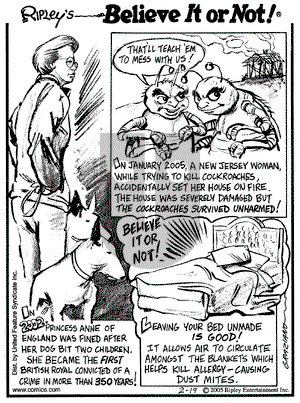 Ripley's Believe It or Not on Sunday May 15, 2005 Comic Strip