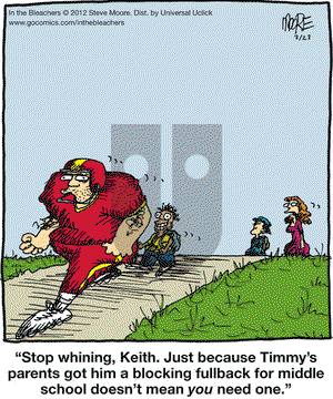 In the Bleachers on Friday March 23, 2012 Comic Strip