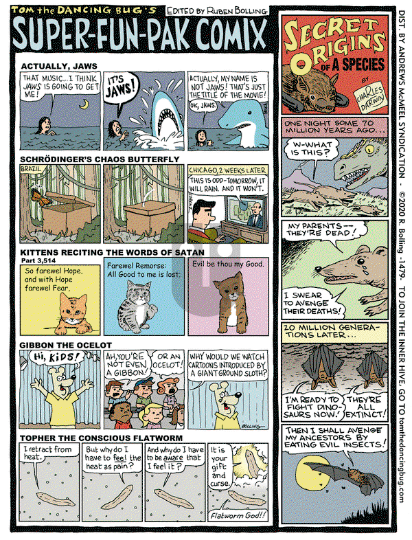 Tom the Dancing Bug on Friday March 20, 2020 Comic Strip
