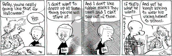Cul de Sac on Monday October 29, 2012 Comic Strip