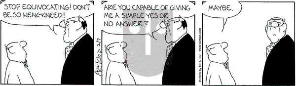 The Born Loser on Thursday February 7, 2002 Comic Strip