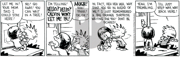 Calvin and Hobbes on Wednesday March 19, 2025 Comic Strip