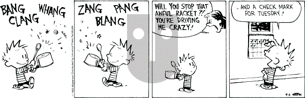 Calvin and Hobbes - Tuesday April 6, 1993 Comic Strip