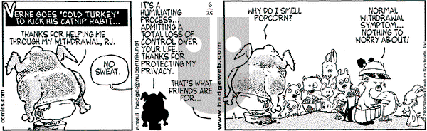 Over the Hedge on Tuesday June 25, 2002 Comic Strip