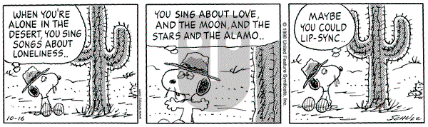 Peanuts on Friday October 16, 1998 Comic Strip