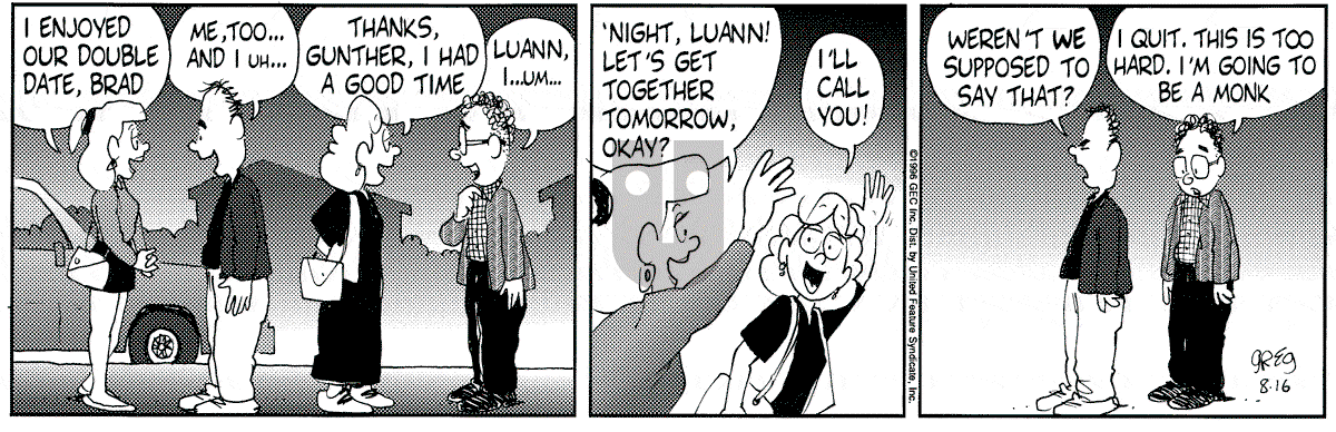 Luann - Friday August 16, 1996 Comic Strip