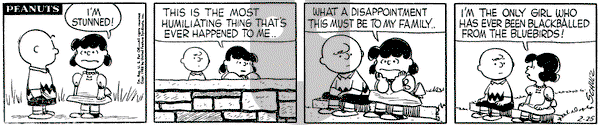Peanuts on Tuesday February 25, 1958 Comic Strip