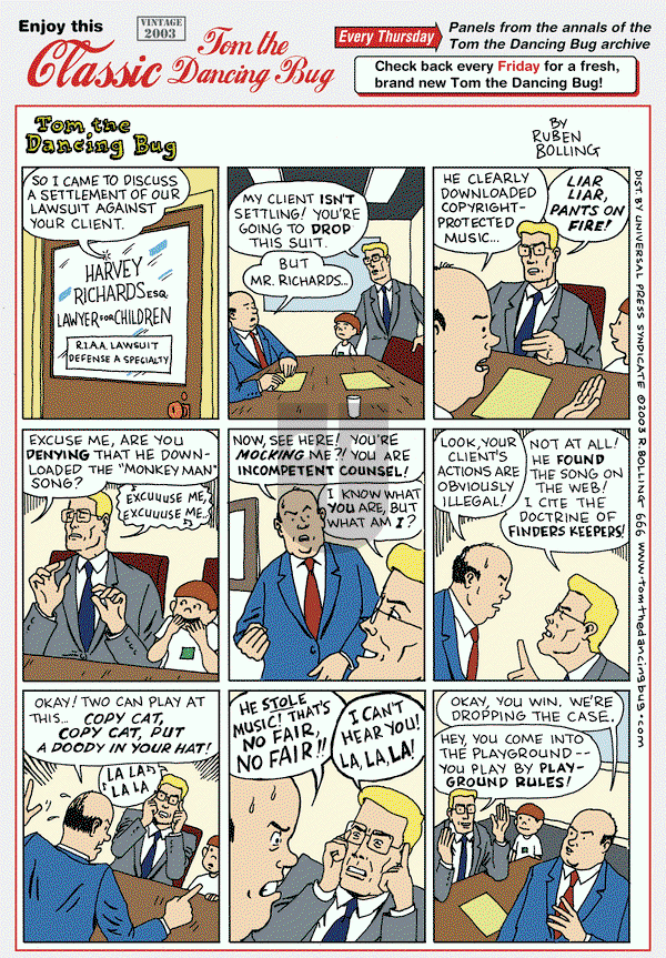 Tom the Dancing Bug on Thursday March 26, 2015 Comic Strip