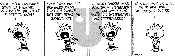 Calvin and Hobbes - Monday August 31, 1992 Comic Strip