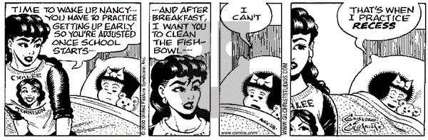 Nancy on Monday August 28, 2000 Comic Strip