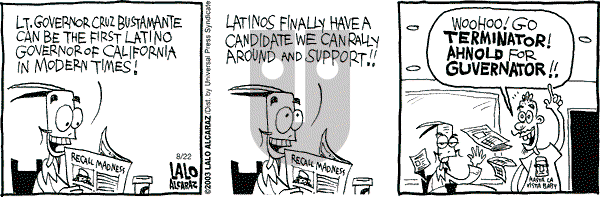 La Cucaracha on Friday August 22, 2003 Comic Strip
