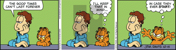 Garfield on Monday October 15, 2012 Comic Strip