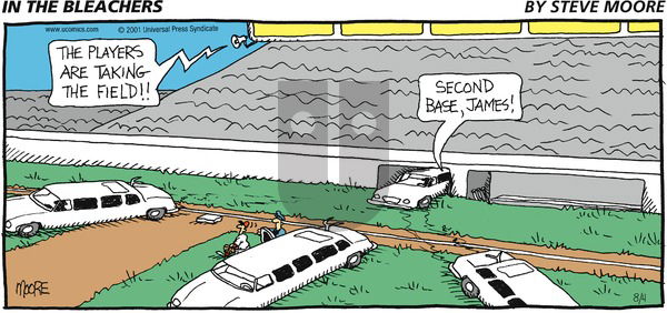 In the Bleachers on Sunday August 4, 2002 Comic Strip