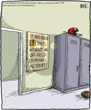 In the Bleachers on Wednesday October 5, 2016 Comic Strip
