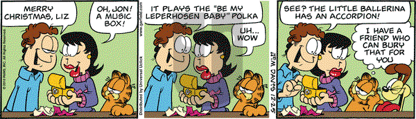 Garfield on Saturday December 25, 2010 Comic Strip