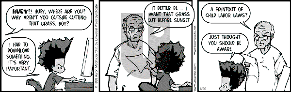 The Boondocks on Wednesday December 31, 2008 Comic Strip