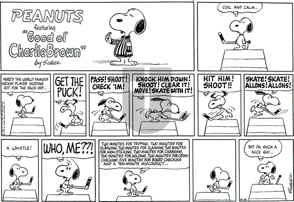 Peanuts - Sunday December 13, 1970 Comic Strip