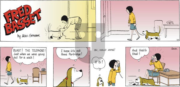 Fred Basset on Sunday March 9, 2025 Comic Strip