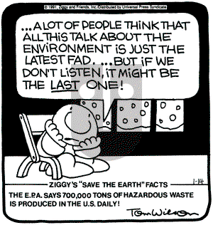 Ziggy on Monday January 14, 1991 Comic Strip