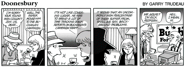 Doonesbury on Monday March 4, 1996 Comic Strip