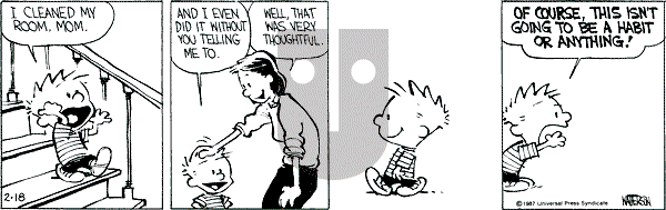 Calvin and Hobbes - Wednesday February 18, 1987 Comic Strip