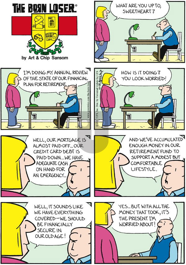 The Born Loser on Sunday October 28, 2012 Comic Strip