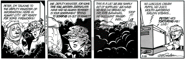 Doonesbury on Thursday March 28, 1991 Comic Strip
