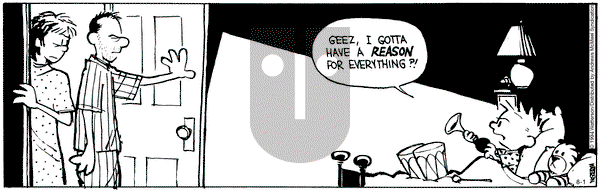 Calvin and Hobbes - Thursday August 1, 2024 Comic Strip