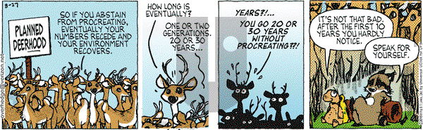 Over the Hedge on Thursday August 27, 2015 Comic Strip