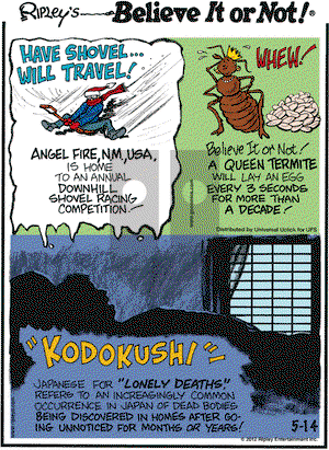 Ripley's Believe It or Not on Monday May 14, 2012 Comic Strip