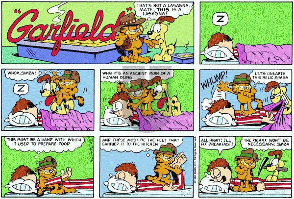 Garfield on Sunday July 3, 1988 Comic Strip