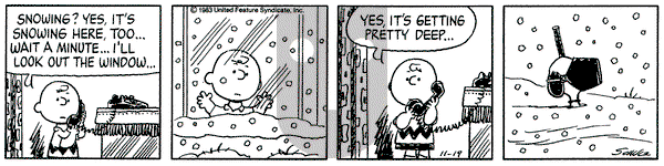 Peanuts on Saturday November 19, 1983 Comic Strip