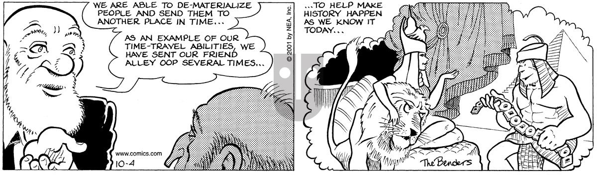 Alley Oop - Thursday October 4, 2001 Comic Strip