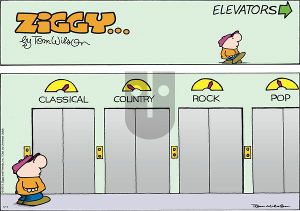 Ziggy on Sunday January 11, 2015 Comic Strip