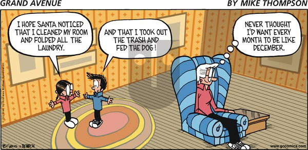 Grand Avenue on Sunday December 22, 2019 Comic Strip