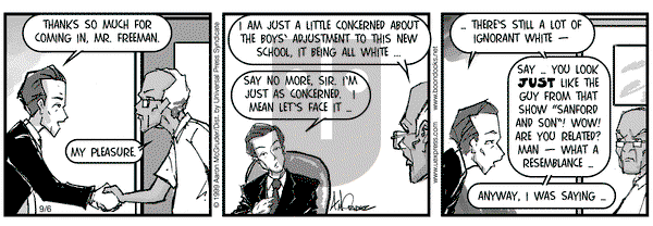 The Boondocks on Monday September 6, 1999 Comic Strip