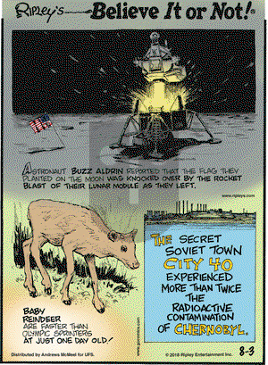 Ripley's Believe It or Not on Friday August 3, 2018 Comic Strip