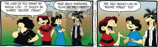 The Buckets on Saturday March 25, 2017 Comic Strip
