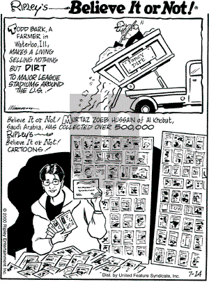 Ripley's Believe It or Not on Friday July 14, 2000 Comic Strip