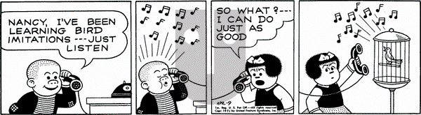 Nancy on Friday April 9, 1971 Comic Strip