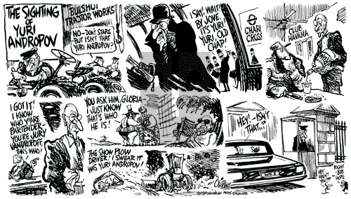 Pat Oliphant on Friday December 2, 1983 Comic Strip