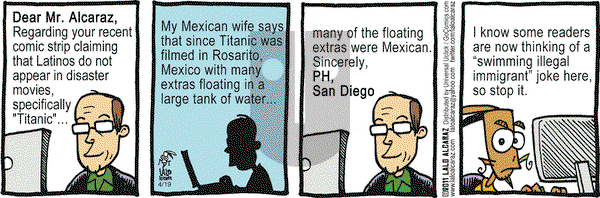 La Cucaracha on Tuesday April 19, 2011 Comic Strip