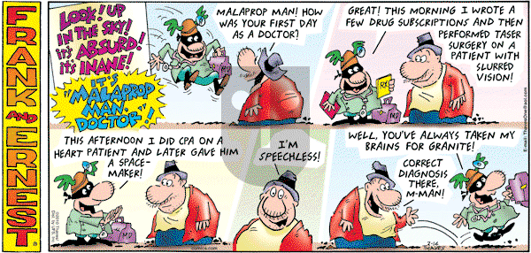 Frank and Ernest on Sunday February 14, 2010 Comic Strip