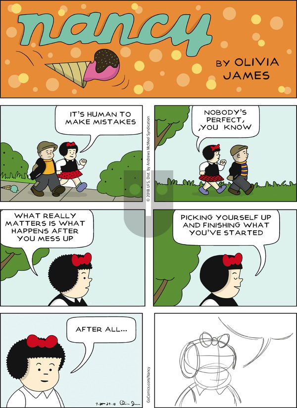 Nancy on Sunday July 29, 2018 Comic Strip