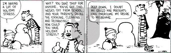 Calvin and Hobbes - Thursday December 17, 1992 Comic Strip