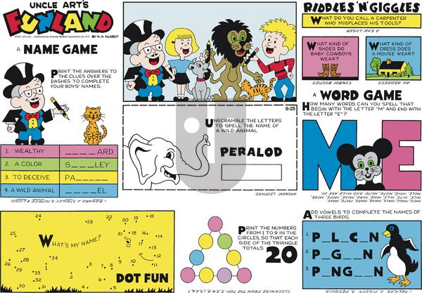 Uncle Art's Funland on Sunday August 25, 2024 Comic Strip