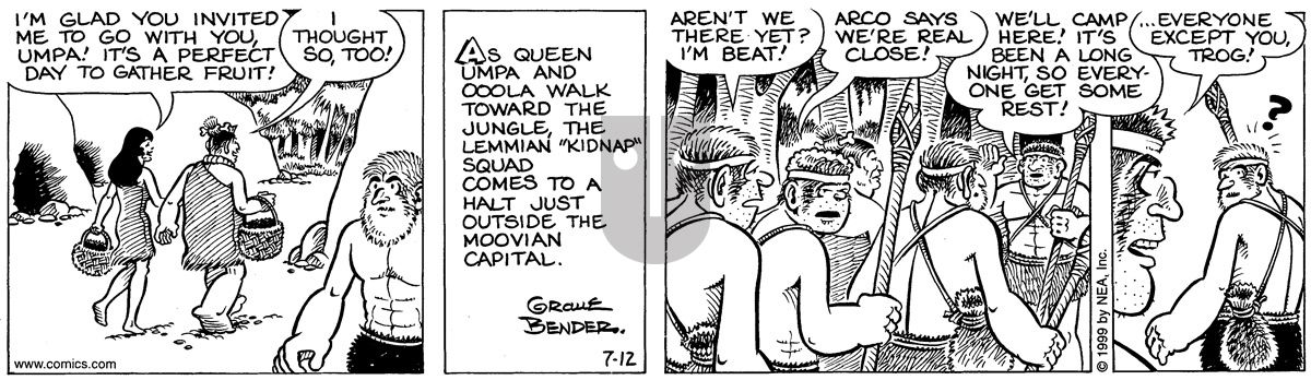 Alley Oop - Monday July 12, 1999 Comic Strip