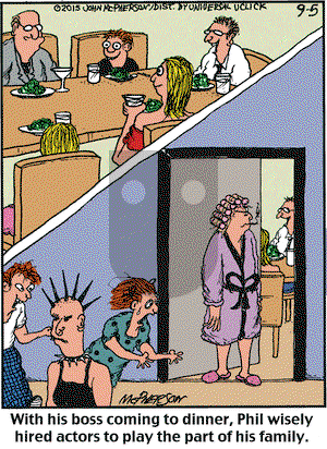 Close to Home on Saturday September 5, 2015 Comic Strip