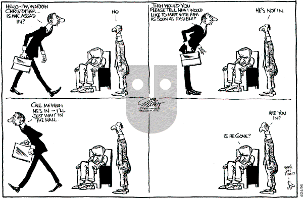 Pat Oliphant - Wednesday April 24, 1996 Comic Strip